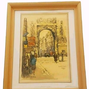 Jan Korthals Framed Art Print -French, Paris Scene